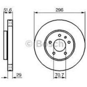 Resim Bosch Fren Dıskı On 296mm Chevrolet Captıva Opel Antara 
