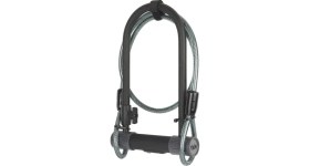 Resim Lidyahan Store YUL2C/13/230/1 Yüksek Güvenlikli Kablolu U Bisiklet Kilidi, Siyah/gri 