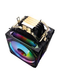 Resim Zoko Ice Pro Bp4 Siyah Auto Rainbow Fanlı Kule İşlemci Fanı 