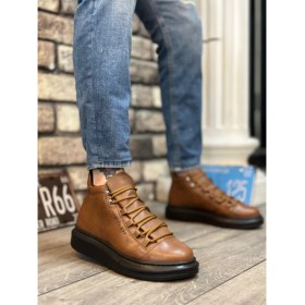 Resim BOA BA0312 Bağcıklı Yüksek Taba Siyah Taban Erkek Tarz Spor Bot 