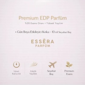Resim Essera Parfüm Pure Aura Edp Kadın Parfüm 10 Ml Seyahat Boy Çiçeksi - Pudra 