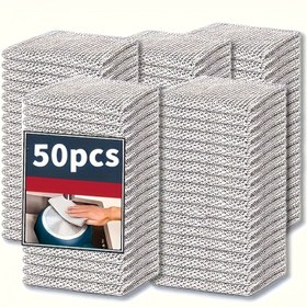 Resim 50 Adet Süper İnce Çelik Tel Sabun Pedleri - Mutfak Temizliği için İki Taraflı Ovma Pedleri, Tabak ve Tencere İçin Uygun 