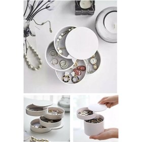 Resim MCM Group 4 Katlı Dönebilen Silindir Takı ve Makyaj Organizer Kutusu 