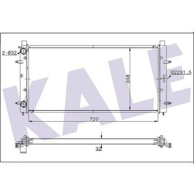 Resim KALE 347535 Su Radyatoru-brazing (VW TRANSPORTER 91-04) Abl-acv-aja (WF239975) 