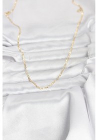 Resim Cm 14k Gold Renk Yassı Zincir Model 60 Cm Kadın Kolye Diğer 