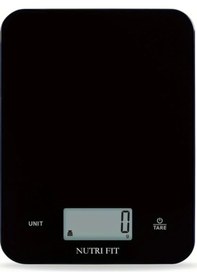 Resim Oldfriend Nutrı Fıt Digital Mutfak Terazisi 10kg Kapasite 6 Birim Cam Tartı Siyah Siyah 