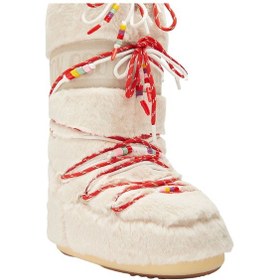 Resim L002 Cream Bot Kar Kadın 80d1408990-l002 Moon Boot Icon Faux Fur Beads Cream Krem 