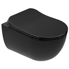 Resim Kale Zero 2.0 Smart Asma Klozet Taharet Delikli + Smart Kapak Siyah 