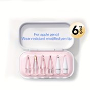 Resim Apple Apple Pencil Ucu için Uygun 1/2/pro kapasitif kalem iğne tüp ucu iPad kalemi metal modifikasyon yedek ucu 