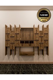 Resim rafineritasarım ELİPS Posta Kutusu MDF 18 'Lİ CEVİZ 