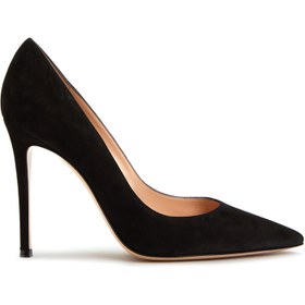 Resim Gianvito Siyah Süet Stiletto 