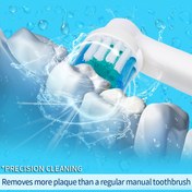 Resim Oral-B Elektrik Diş Fırçasına Uyumlu 16 Adet Değiştirilebilir Diş Fırça Başlıkları, Hassas Temizlik, Çok Renkli Tanımlama Halkaları 