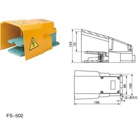 Resim Fs-502 Ayak Pedalı Tekli Tam Korumalı Döküm 250v 15a Mpd-15600/lf32 