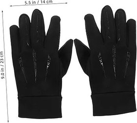 Resim ASAKKURA Kış Bisiklet Sürüş Eldivenleri Su Geçirmez Dokunmatik Ekranlı Motorcu Eldiveni Tam Parmaklı Tasarım Soğuk Hava Rüzgar Geçirmez Hem Erkekler Hem Kadınlar İçin Siyah 