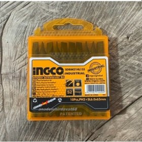 Resim İngco PH2 Sac Vida Ucu Yıldız Bits Uç Cobalt Çelik Düz Vida Sıkma Ucu 10 Adet 