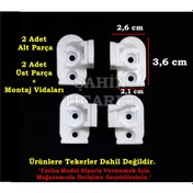 Resim Duşakabin Plastik Kapı Parçası Duşakabin Yedek Parça 2.1 x 2.6 x 3.6 CM 