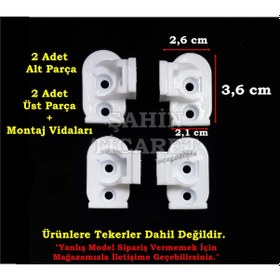 Resim Duşakabin Plastik Kapı Parçası Duşakabin Yedek Parça 2.1 x 2.6 x 3.6 CM 