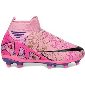 Resim Celira Lga Pembe Çoraplı Erkek Futbol Krampon Ayakkabı Pembe 