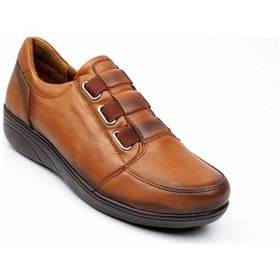 Resim Scavia 142 Lastikli Taba Deri Kadın Günlük Ayakkabı 