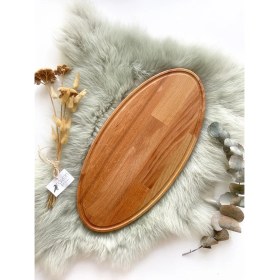 Resim Nobleraven Design Oval Kayın Ağacından Doğal Ahşap Peynir ve Sunum Tabağı, Et Sunum, Balık Tabağı, Pide Sunum Yabağı 