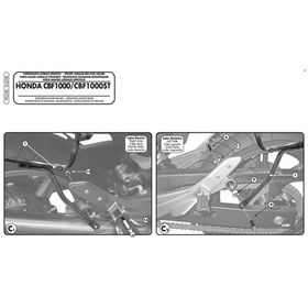 Resim Gıvı Pl208 Honda Cbf 1000 - Cbf 1000st 10-14 Yan Çanta Taşıyıcı Tek Renk 