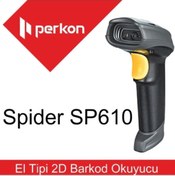 Resim Spider Ayak Hediyeli Perkon Sp610 2d Kablolu Barkod Okuyucu 