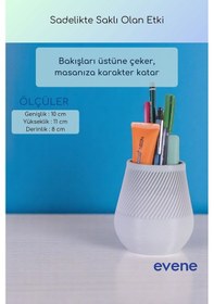 Resim Kalemlik Masa Kalemliği Organizer Kalemlik Beyaz Renk Model 88 Çok Renkli 