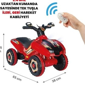 Resim Kumandalı Akülü Araba 6 Volt 2-4 Yaş Kırmızı 