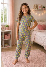 Resim Beniizle Kız Çocuk Pijama Takımı Gri 