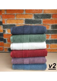 Resim Özdilek Svv Border -6 Lı- Kalın & Yumuşak El Yüz Havlusu 40x76 - V2 Yeşil 