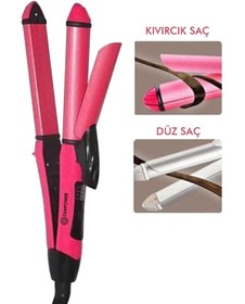Resim Saç Düzleştirici & Saç Şekillendirici Saç Maşası Pembe 