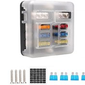 Resim Yifomall 6 Yollu Evrensel Araç Sigorta Kutusu - 100a Kapasiteli, Led Göstergeli, 58v Dc Otomotiv Sigorta Panosu 