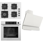 Resim Ferre Flameart Sc Serisi Beyaz Set (SC406-WFA + XE64CB +D081 ) - 65 Cm'lik Kare Döküm Izgara-Wok 