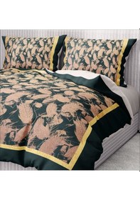 Resim Monohome Premium Luxury Çift Kişilik Nevresim Takımı 3d Pamuk Saten Leaf-1570 - Lastikli Çok Renkli 