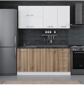 Resim Minar 165 Cm Mutfak Dolabı Beyaz Dore 165-d2 