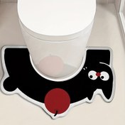 Resim 1 Adet Kapsayıcı Gökyüzü Şeklinde Tuvalet Ayak Paspası - Sevimli Karikatür Kedi Tasarımı, Hızlı Kuruyan Makinede Yıkanabilir Polyester Banyo Matı, Noel Ev Dekoru için Tuvalet Güvenliği ve Konforu 