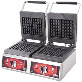 Resim DRN Ikili Kare Waffle Makinesi Elektrikli 54x40x30 Cm 
