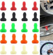 Resim Monyee 20 Adet Fantezi Lastik Valf Kapağı - Otomobil, Motosiklet, Kamyon, Bisiklet İçin Genel Kullanım Silikon Koruma Kapağı 4 Siyah + 4 Beyaz + 4 Turuncu + 4 Parlak Yeşil + 4 Kırmızı 1 Paket 