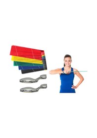 Resim 5 x 1.5 Mt Theraband Egzersiz Bandı 2 x Tutma Assist 