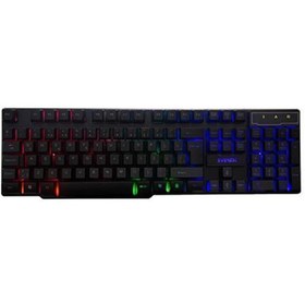 Resim mivento Kb-188 Borealis Siyah Usb Gökkuşağı Aydınlatmalı Q Gaming Oyuncu Klavyesi 