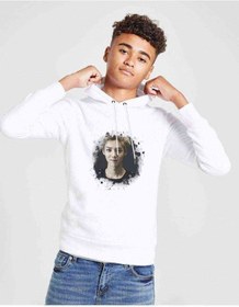 Resim K Pop Han Wolf Exo Xoxo Baskılı Unisex Çocuk Kapüşonlu Sweat Beyaz 