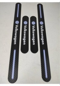 Resim Volkswagen Golf 3 Uyumlu Carbon Kapı Eşiği 4'Lü Set Kırılmaz (548480583) 