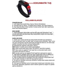 Resim Japanex Figürlü Dokunmatik Dijital Çocuk Saati 16 Çok Renkli 