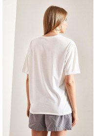 Resim Shade Kadın Kuş İşlemeli Basic Tshirt 40881021 - Fuşya 