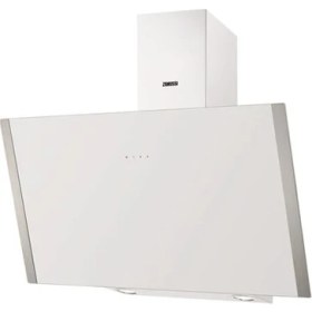 Resim Zanussi ZHV64450WA 60 Cm Yatay Beyaz Cam Dekoratif Davlumbaz 