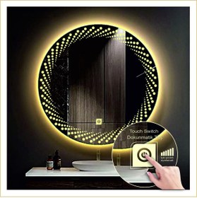 Resim GLOBAL LED MIRROR 90 Cm Günışığı Ledli Tasarım Kumlamalı Dokunmatik Tuşlu Banyo Aynası Makyaj Aynası Işıklı Ayna 