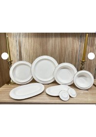 Resim Twinkle Rise 28 Parça Bone Porselen Yemek Takımı Gold 14gld01 
