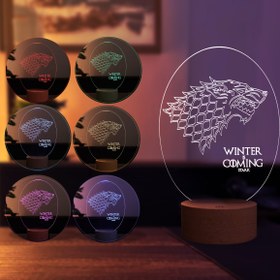 Resim Winter is Coming Figürlü Dekoratif Hediye Led Masa Lambası | BYLAMP 