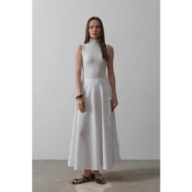 Resim Alyn Wear Fiyonk Kloş Etek - Beyaz 