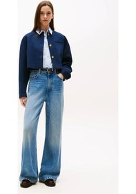 Resim Tommy Hilfiger Kadın Punto Kumaş Kısa Mavi Blazer Ceket Ww0ww46519c1g Mavi 